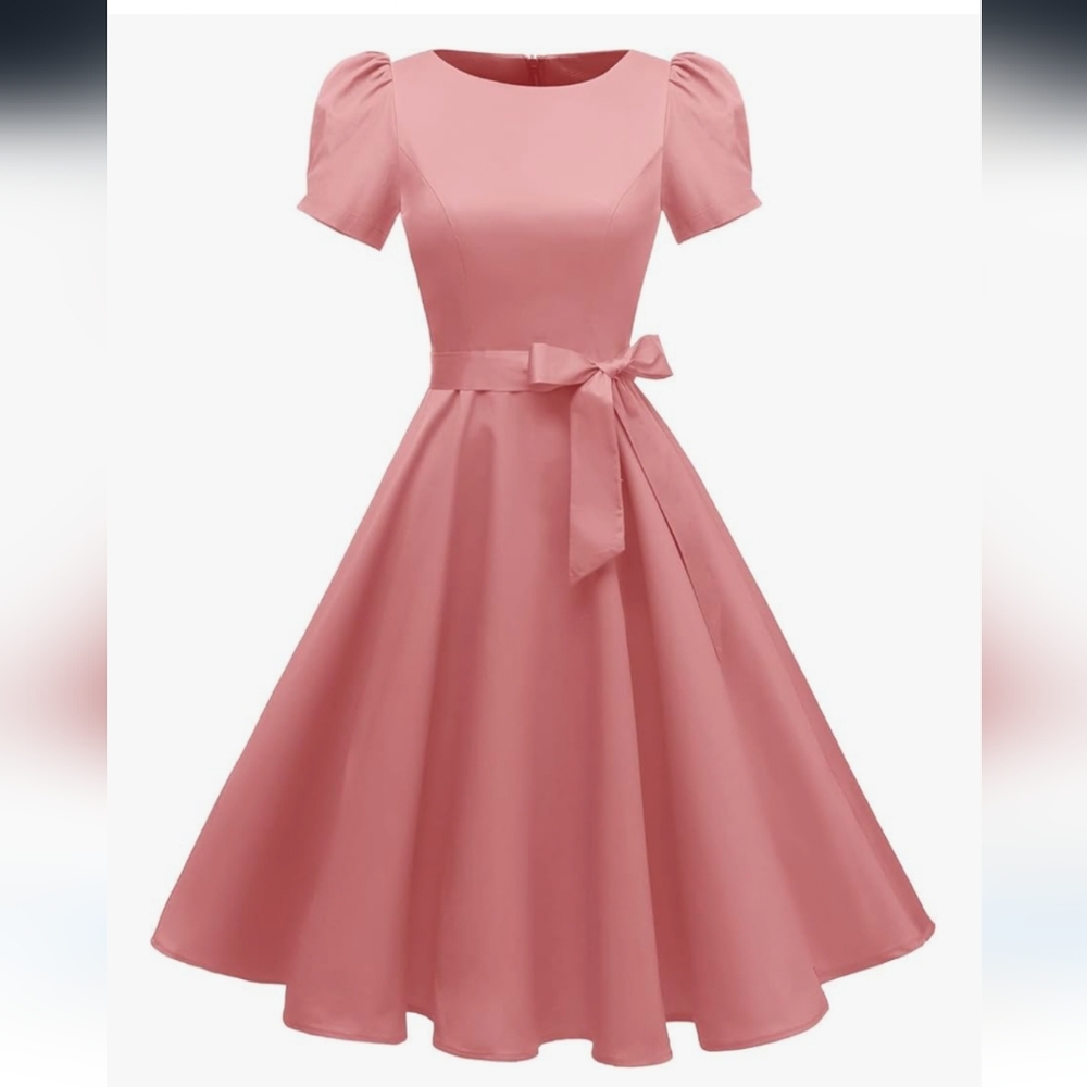Elegant Pink A-Line Dress